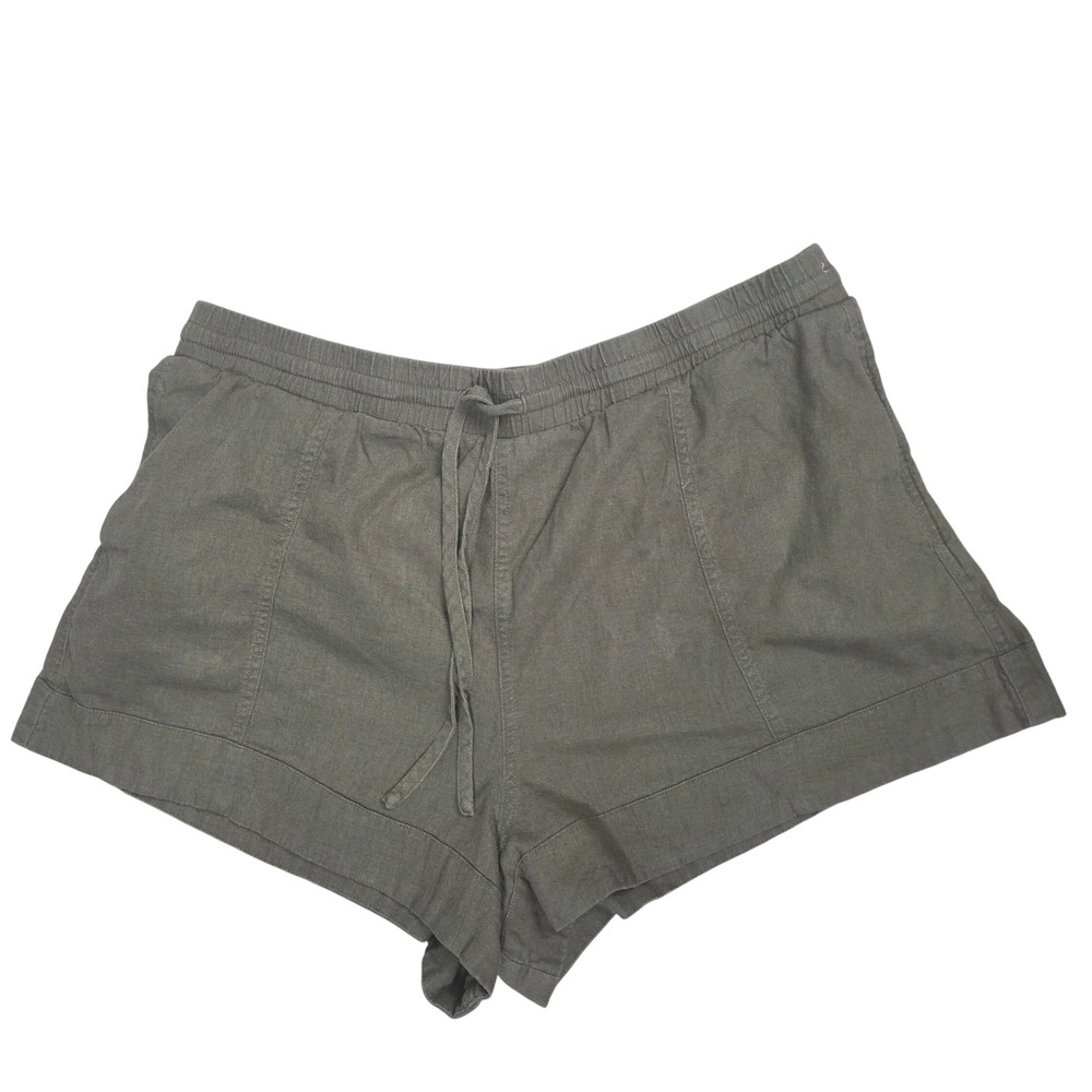 Universal Thread Womens XL Olive Green Linen Blend Drawstring Relaxed Shorts